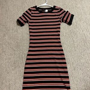 Striped Black and Red Women's Dress